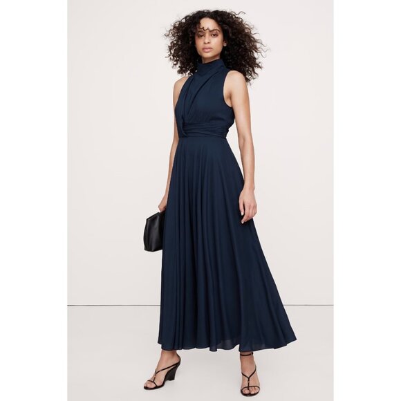 Banana Republic Dresses & Skirts - BANANA REPUBLIC Women's Navy Sleeveless Stretch Crepe Maxi Dress NWT 14
